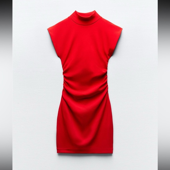 Zara | Dresses | Zara Fitted Dress With Ruching Nwt | Poshmark
